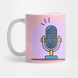 Microphone Cartoon Vector Icon Illustration Mug